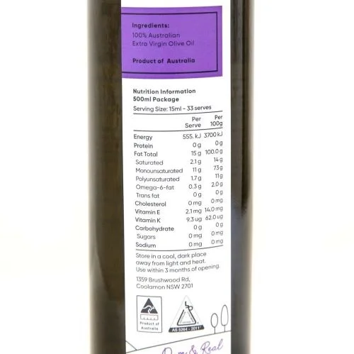 Brushwoods Fresh Australian Extra Virgin Olive Oil