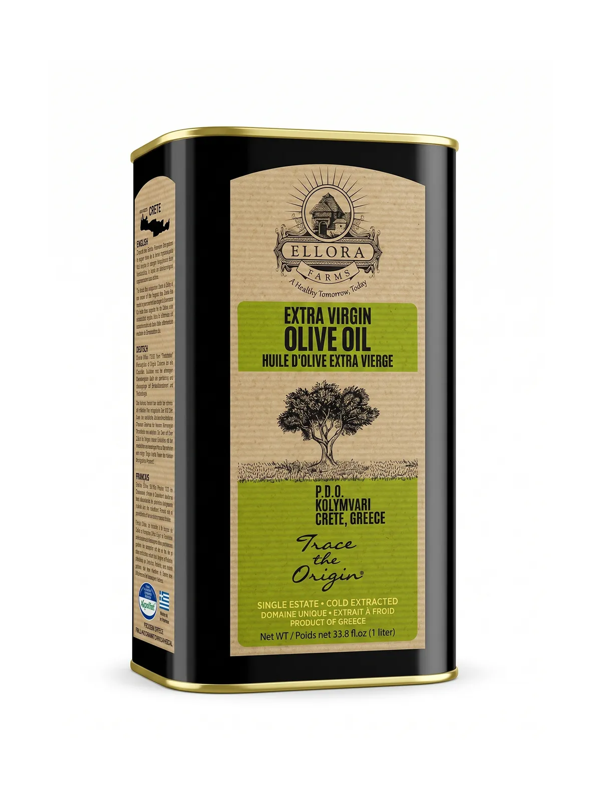 Ellora Farms Traceable Kolymvari Estates Greek Extra Virgin Olive Oil