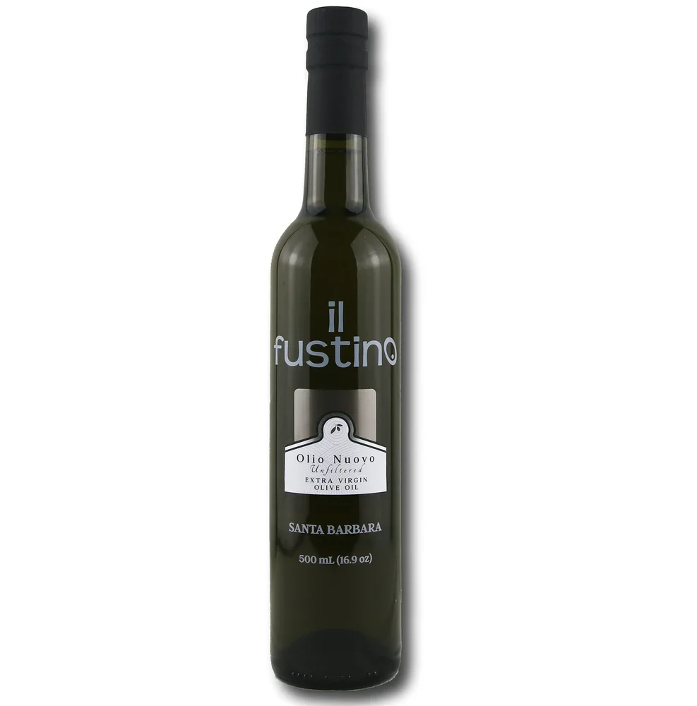 Il Fustino Olio Nuovo extra virgin olive oil bottle from California, United States