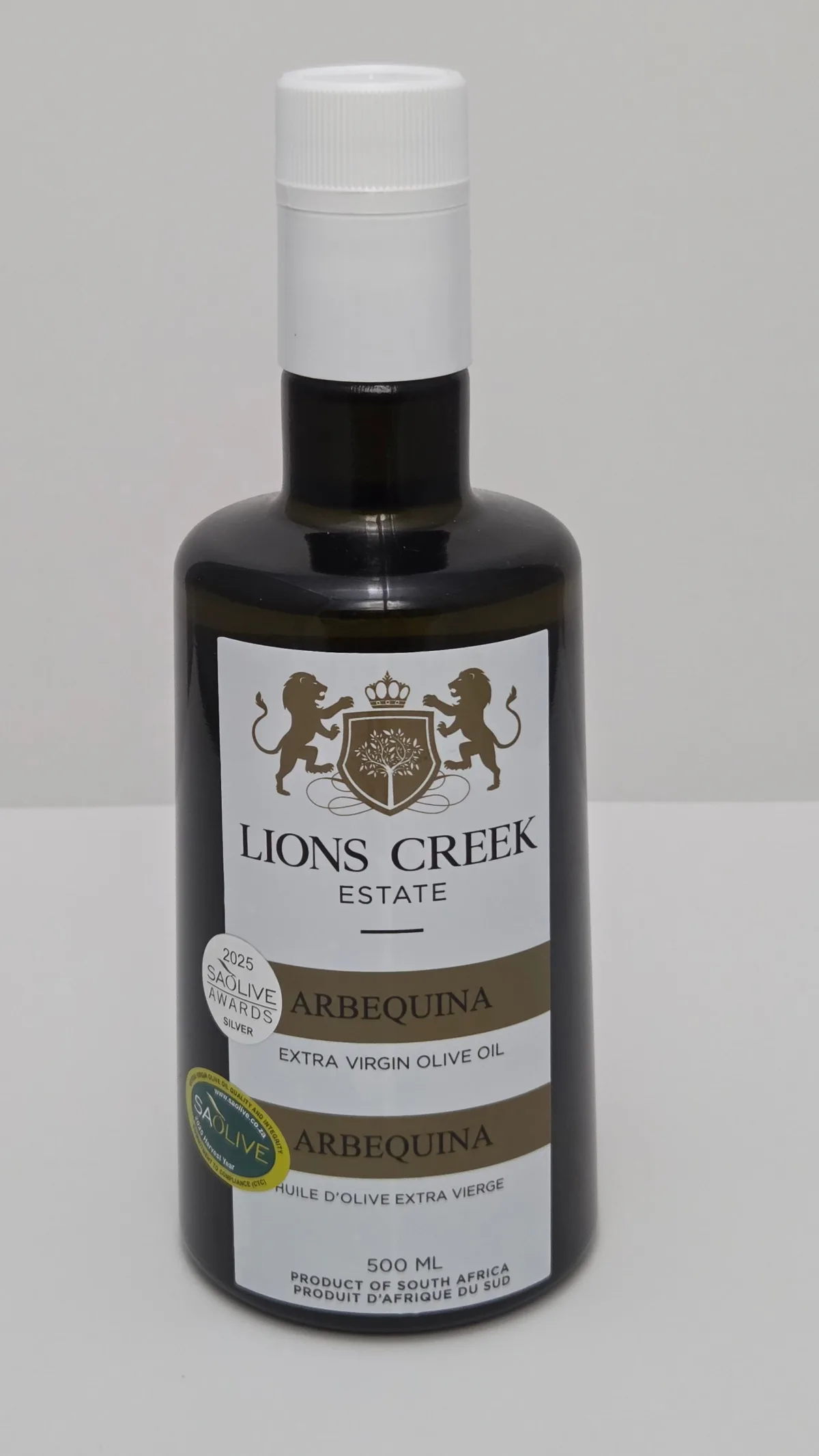 Lions Creek Arbequina Extra Virgin Olive Oil bottle