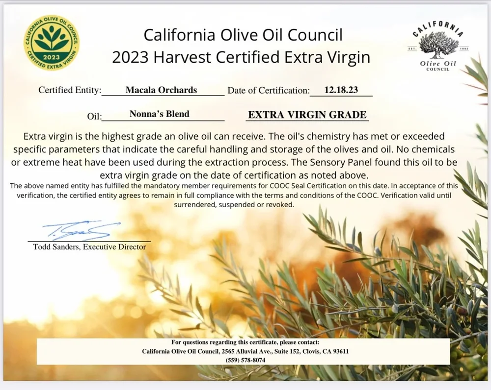 Macala Nonna's Blend Extra Virgin Olive Oil
