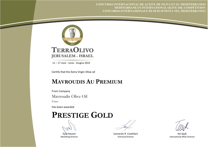 Mavroudis Au Gold Premium Extra Virgin Olive Oil