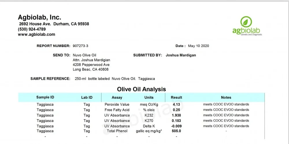 Nuvo Taggiasca Extra Virgin Olive Oil
