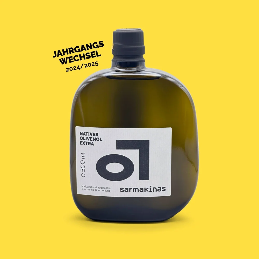 Sarmakinas Jahrgangswechsel Natives Olivenöl
