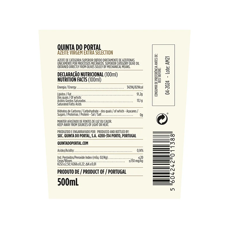 Sociedade Quinta do Portal Azeite Virgem Extra Selection